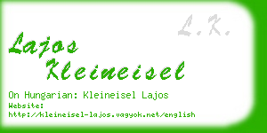 lajos kleineisel business card